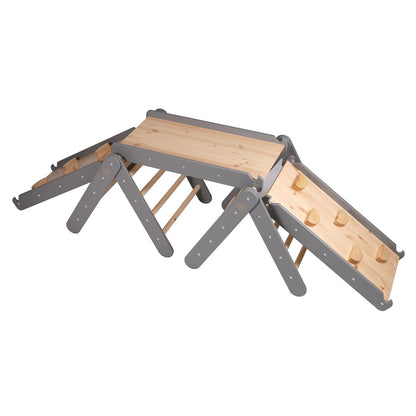 Climbing Triangle for Children with Slide and Climbing Frame, Set Black
