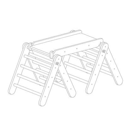 Climbing Triangle for Children with Slide and Climbing Frame, Set Black