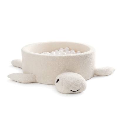 Boucle Turtle Ball Pit without Balls, 90x30cm, Cheesecake Cream Beige