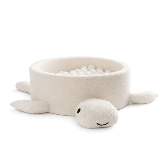 Boucle Turtle Ball Pit without Balls, 90x30cm, Cheesecake Cream Beige