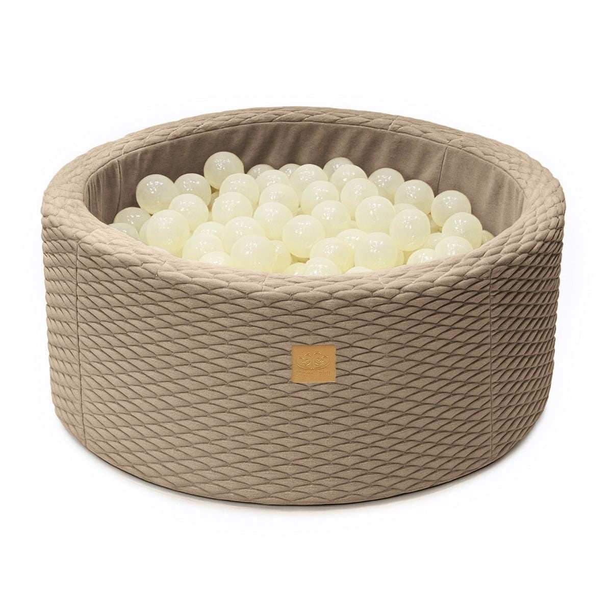 Dune Round Ball Pit without Balls, 90x30cm, Silver Cloud