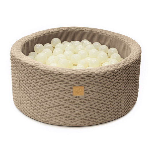 Dune Round Ball Pit without Balls, 90x30cm, Silver Cloud