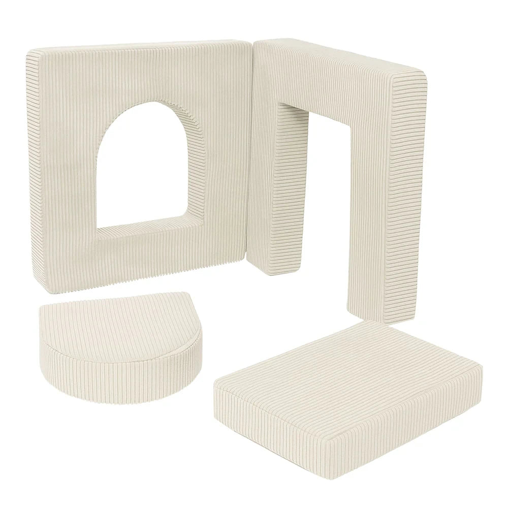 Aesthetic Soft Play Set for Toddlers | Archway 160cm | 4 Elements Vanilla