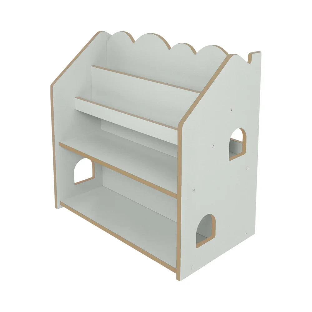 Montessori Bookcase– MDF House Bookshelf Color Mint