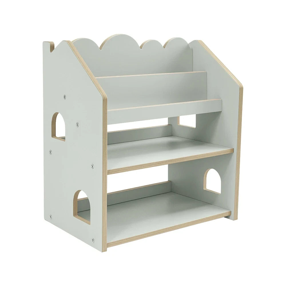 Montessori Bookcase– MDF House Bookshelf Color Mint