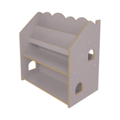 Montessori Bookcase– MDF House Bookshelf Color Gray