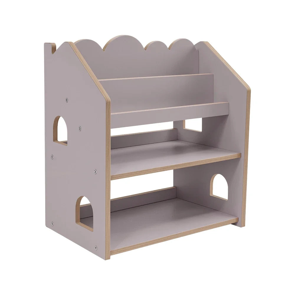 Montessori Bookcase– MDF House Bookshelf Color Gray