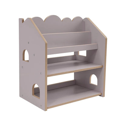 Montessori Bookcase– MDF House Bookshelf Color Gray