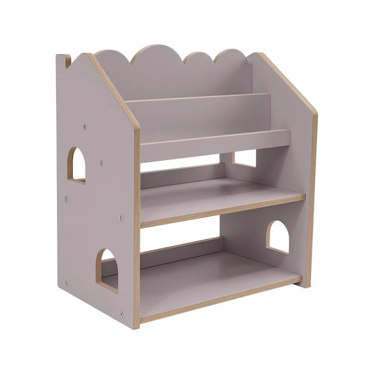 Montessori Bookcase– MDF House Bookshelf Color Gray