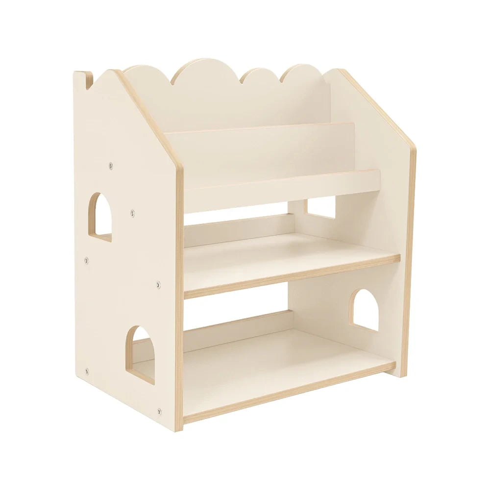 Montessori Bookcase– MDF House Bookshelf Color Beige