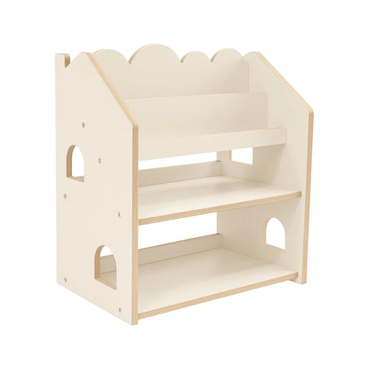 Montessori Bookcase– MDF House Bookshelf Color Beige