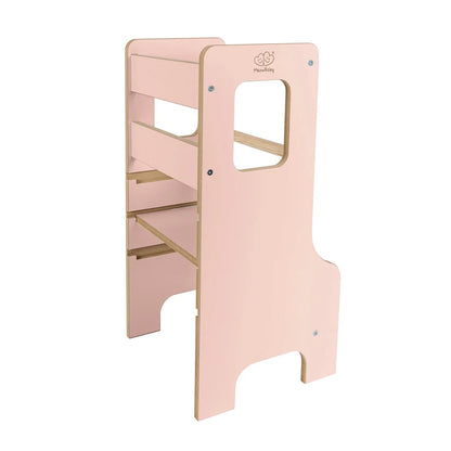 Toddler Kitchen Tower MDF | Wooden Pink