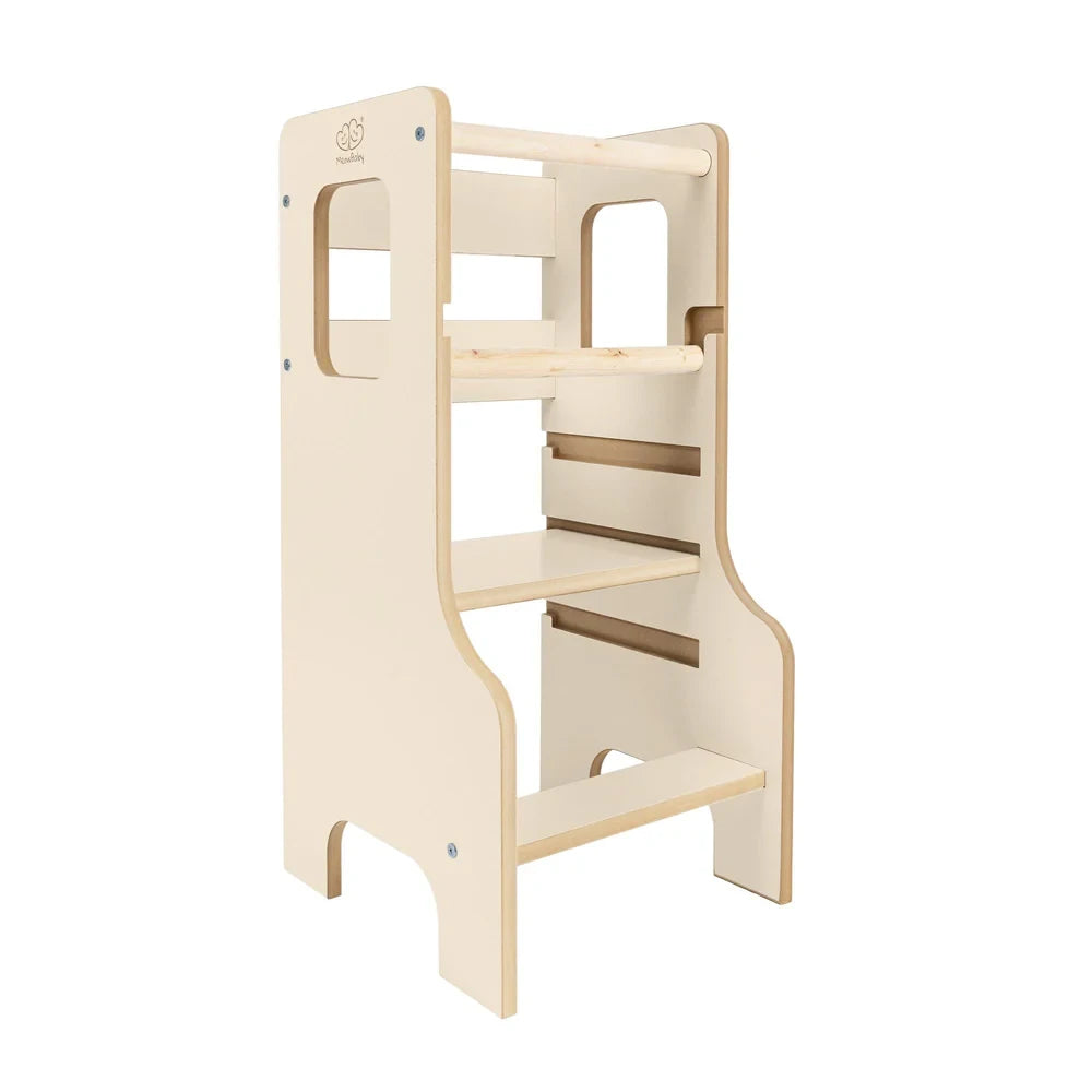 Toddler Kitchen Tower MDF | Wooden Beige