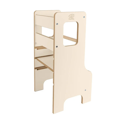 Toddler Kitchen Tower MDF | Wooden Beige