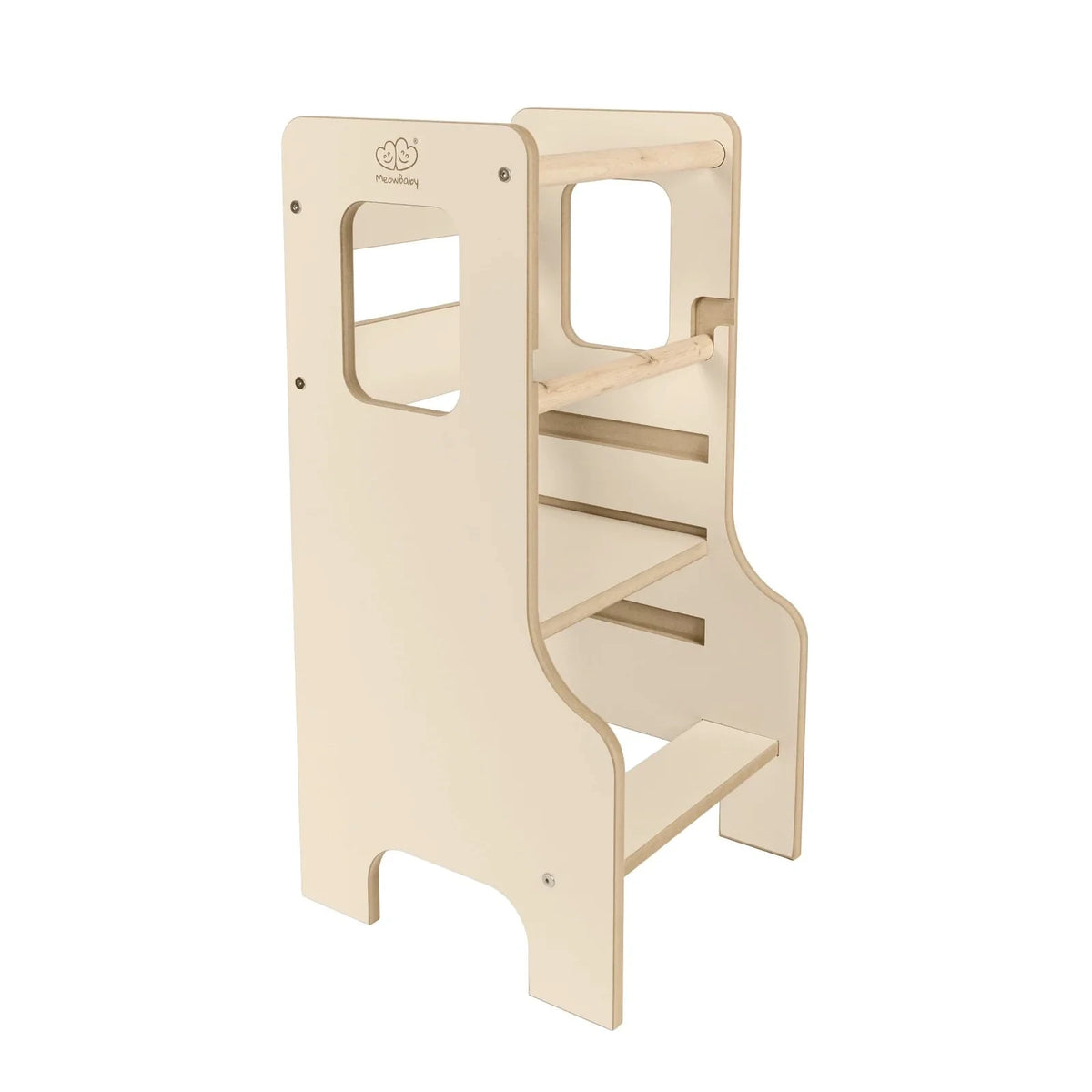 Toddler Kitchen Tower MDF | Wooden Beige