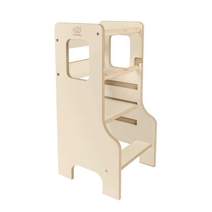 Toddler Kitchen Tower MDF | Wooden Beige