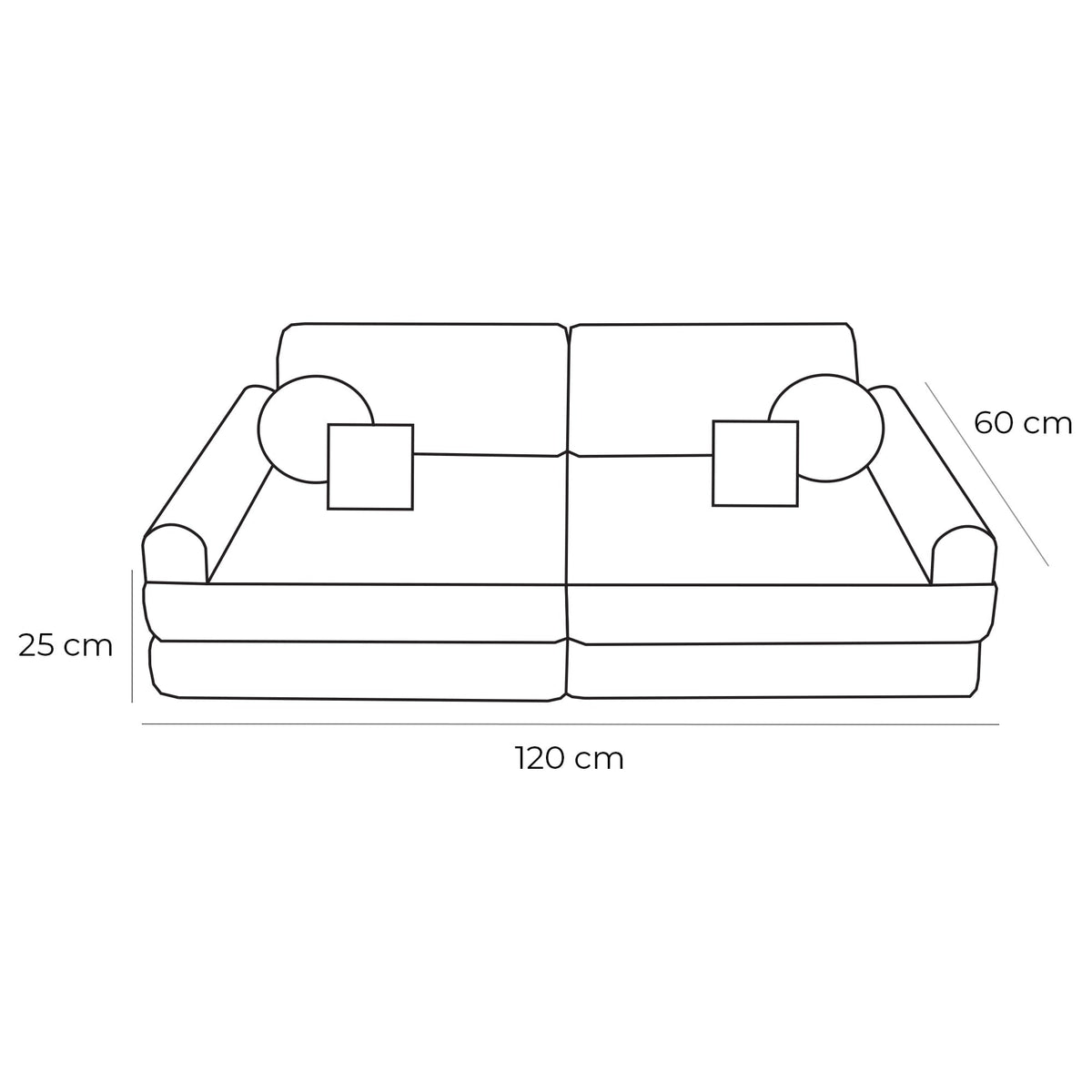 Bearly Pocket Plus Kids Sofa, Off White