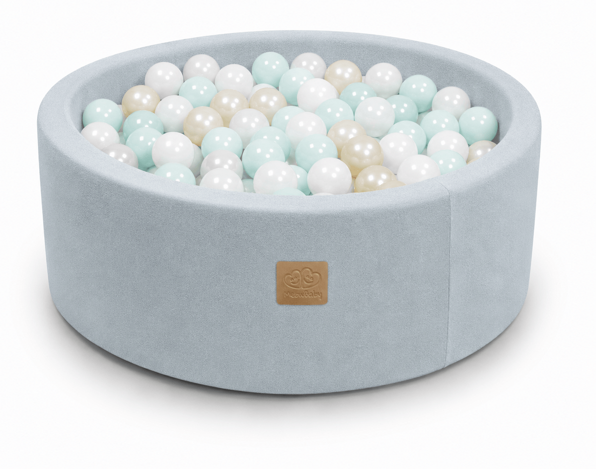 Outzy Round Ball Pit without Balls, 90x30cm, Cloudberry Sky Blue