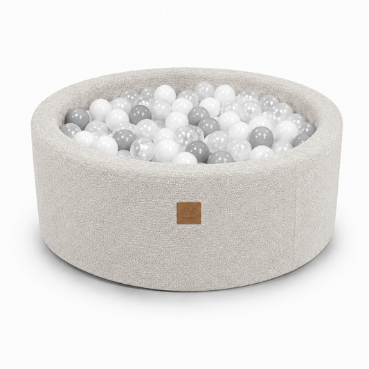 Outzy Round Ball Pit without Balls, 90x30cm, Feather Fog Gray