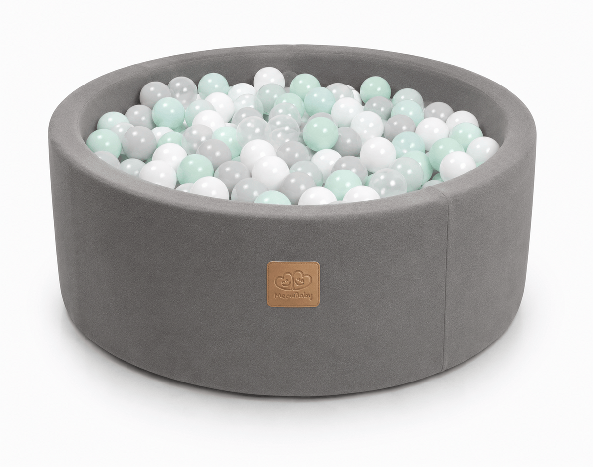 Outzy Round Ball Pit without Balls, 90x30cm, Drift Clay Taupe