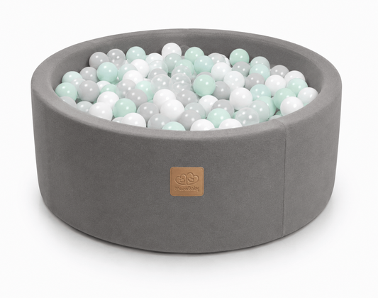 Outzy Round Ball Pit without Balls, 90x30cm, Drift Clay Taupe