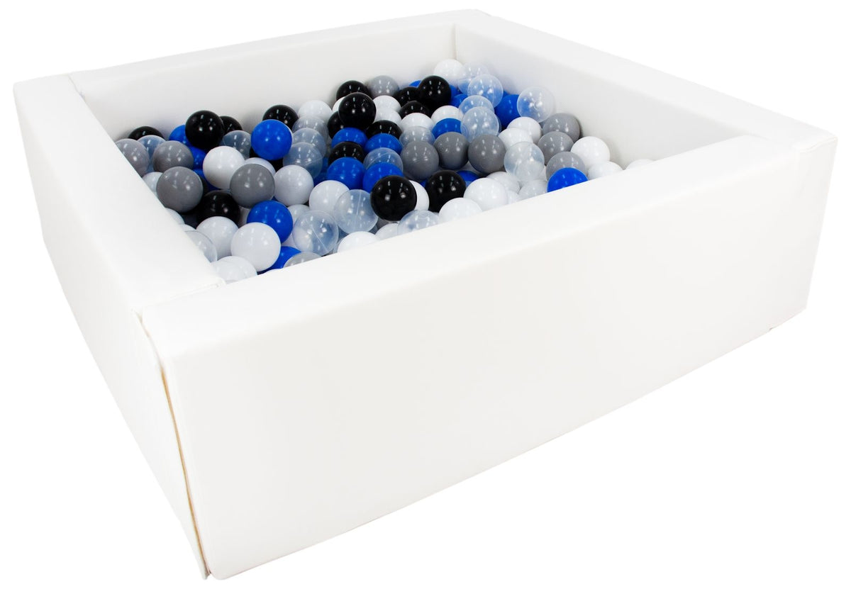 Square Eco-Leather Ball Pit with 300 Balls, 5 Elements