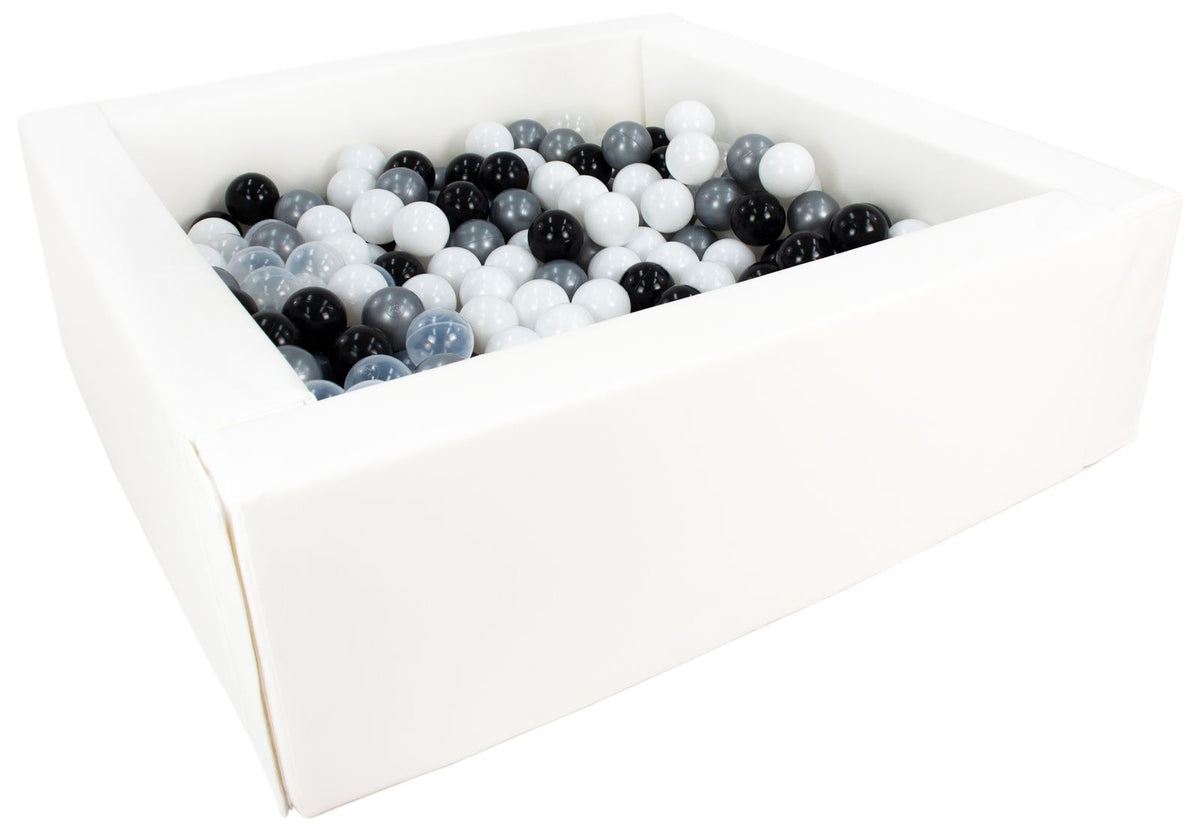Square Eco-Leather Ball Pit with 300 Balls, 5 Elements