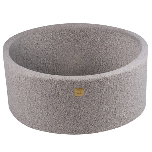 Round Ball Pit Without Balls, 90x40cm, Grey, Boucle