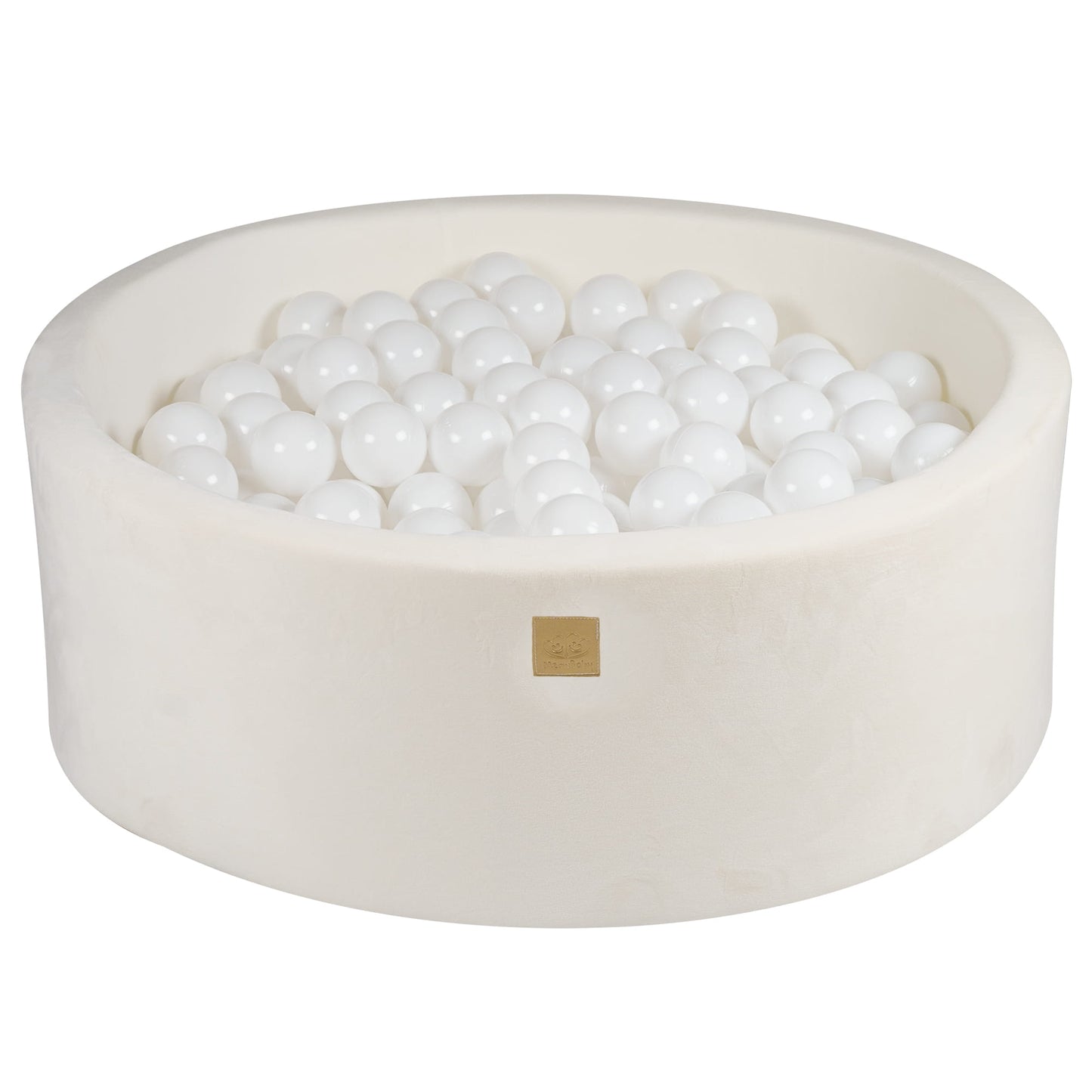 Round Ball Pit With 200 Balls, 90x30cm, White, Supersoft