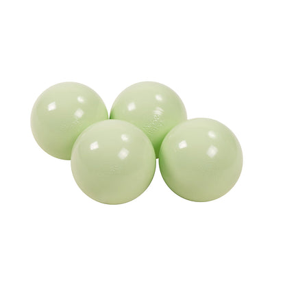 Meow Baby® Soft Plastic Balls 7cm For The Ball Pit Certified 25 Pcs, Light Green