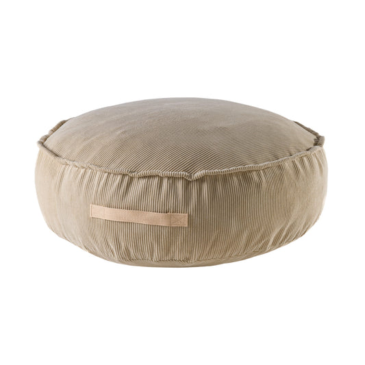 Pouffe For Children, Round, Slimcord, Sand