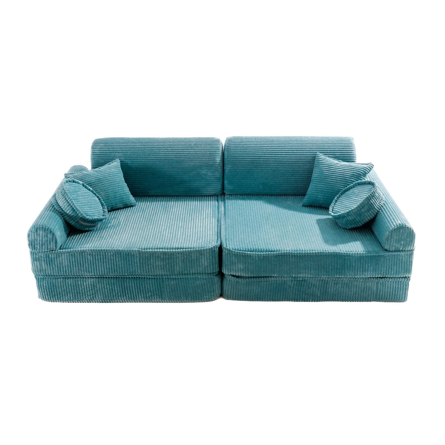 Aesthetic Premium Corduroy Kids' Sofa Turquise