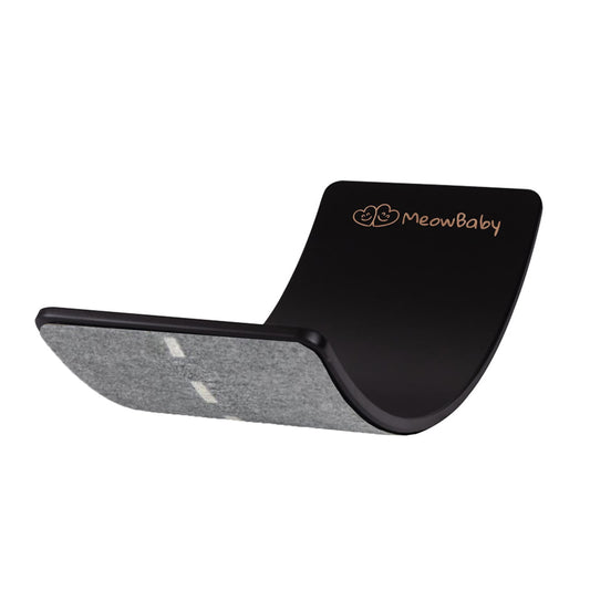 Wooden Balance Board 80x30cm, Black, Melane Grey Felt