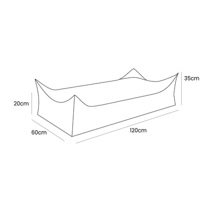 Puff Rectangular Aesthetic Turquoise