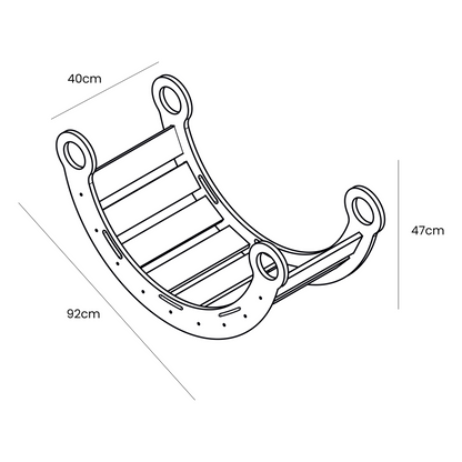 Medium Dream Rocker Classic Wood & Ladder