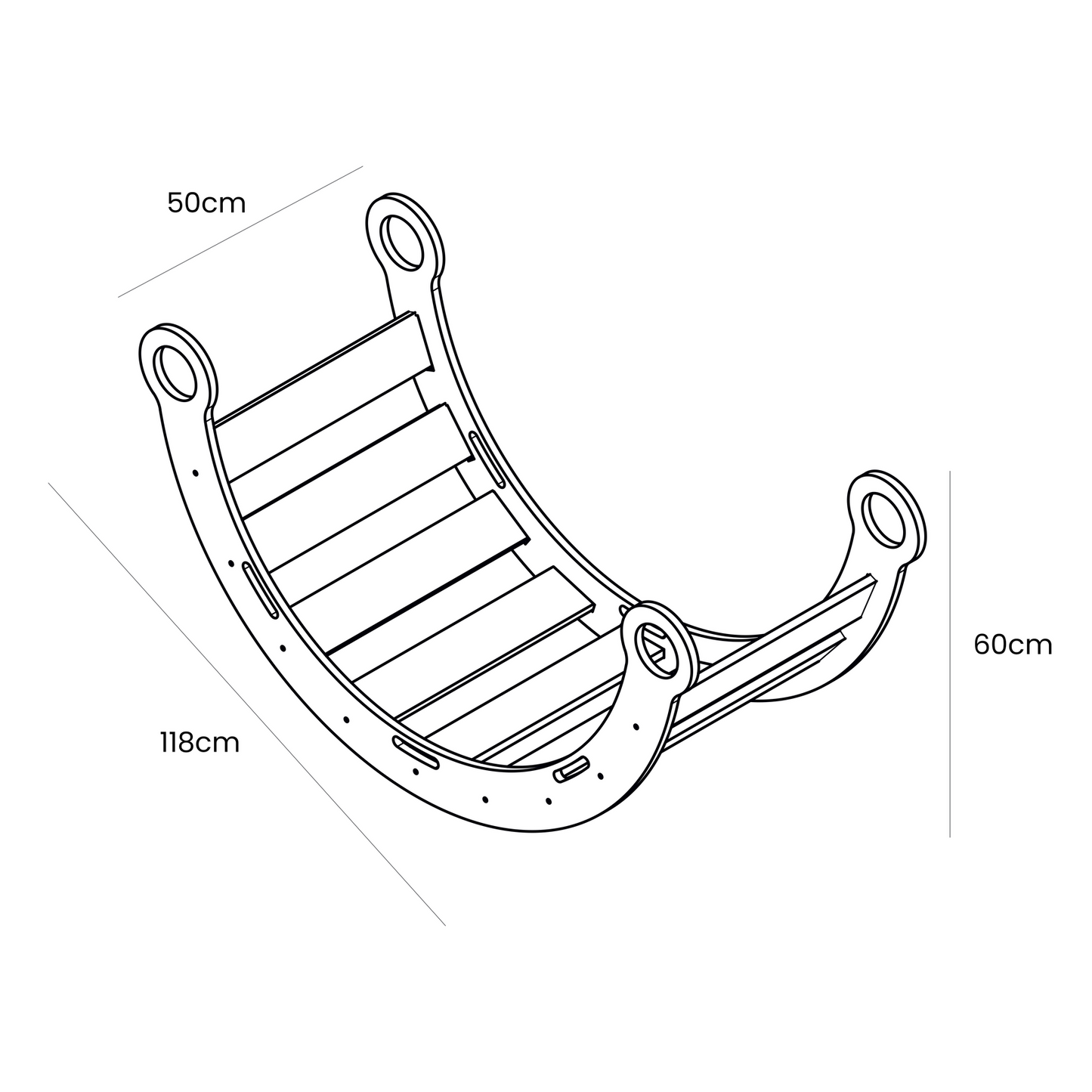 Large Dream Rocker Classic Wood & Slide & Ladder