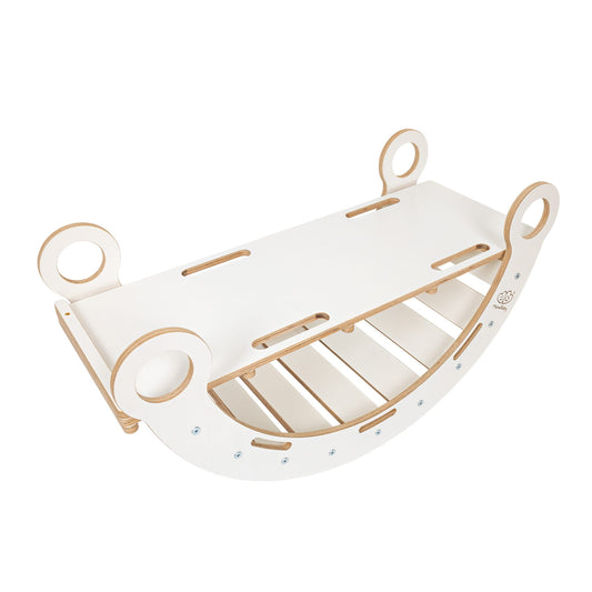 Large Dream Rocker White Wood & Slide