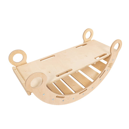 Small Dream Rocker Classic Wood & Slide With Pink Pillow