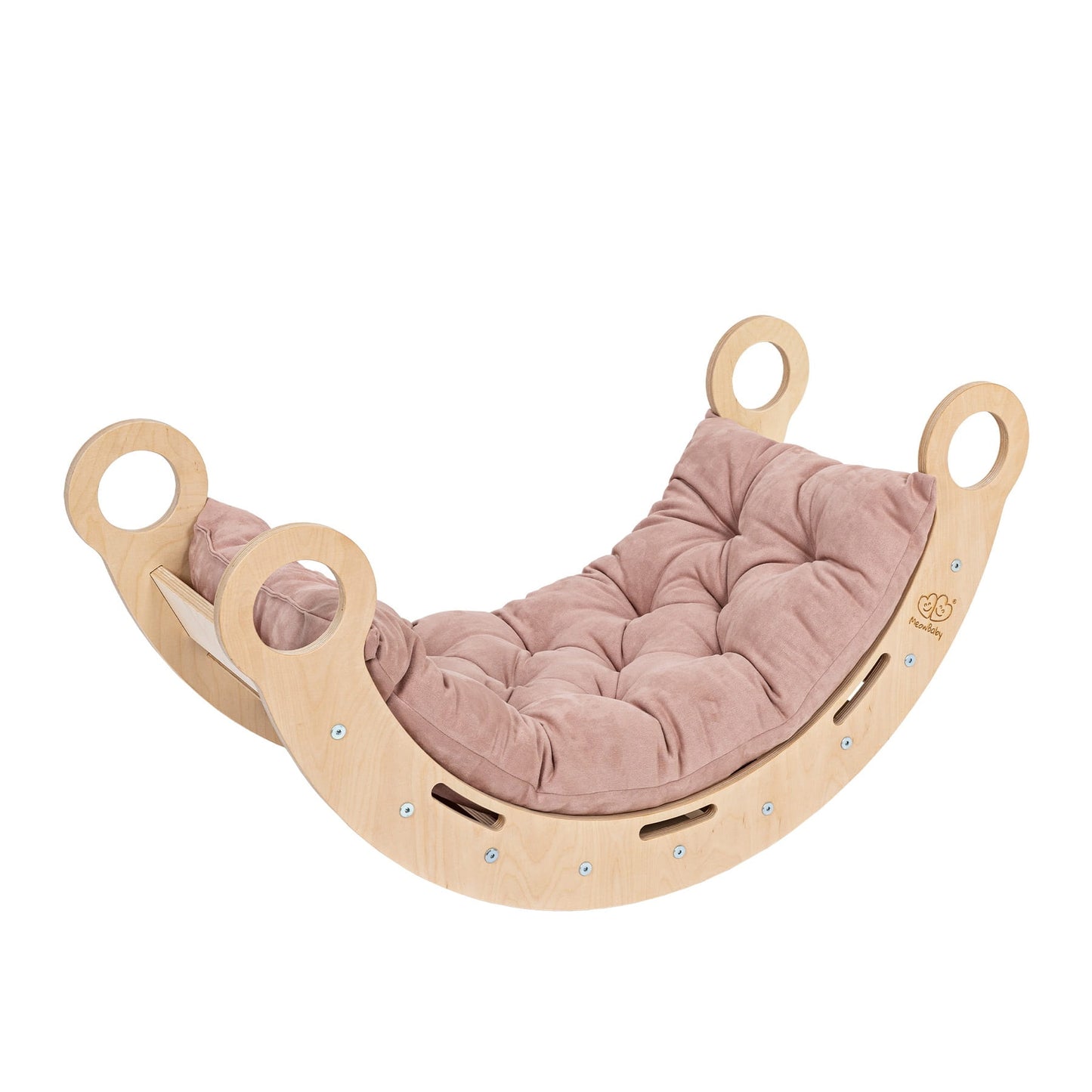 Medium Dream Rocker Classic Wood With Pink Pillow