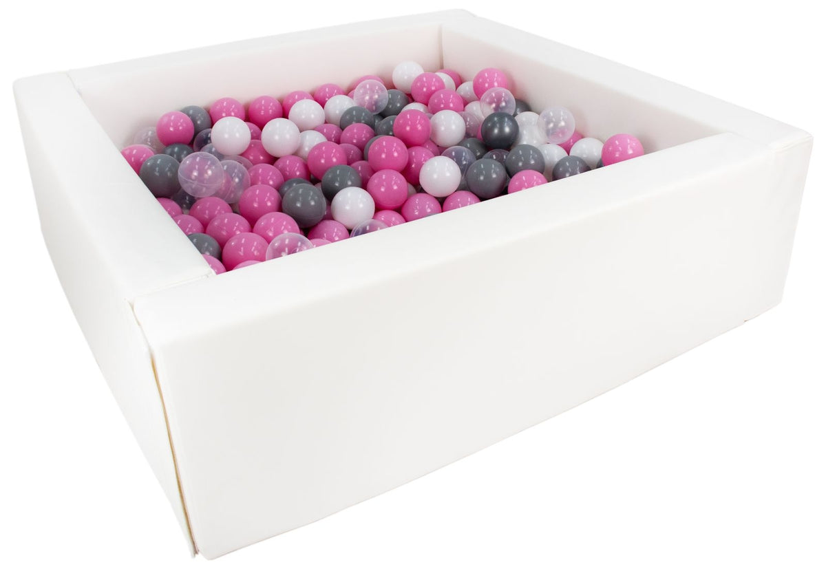 Square Eco-Leather Ball Pit with 300 Balls, 5 Elements