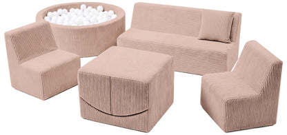 Kids Foam Sofa Set with Ball Pit for Hotels and Restaurants