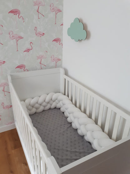 Baby Cot Bumper, Knot Cushion Approx 3,2m
