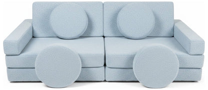 Bouclé Modular Kids Sofa, Foam Blocks