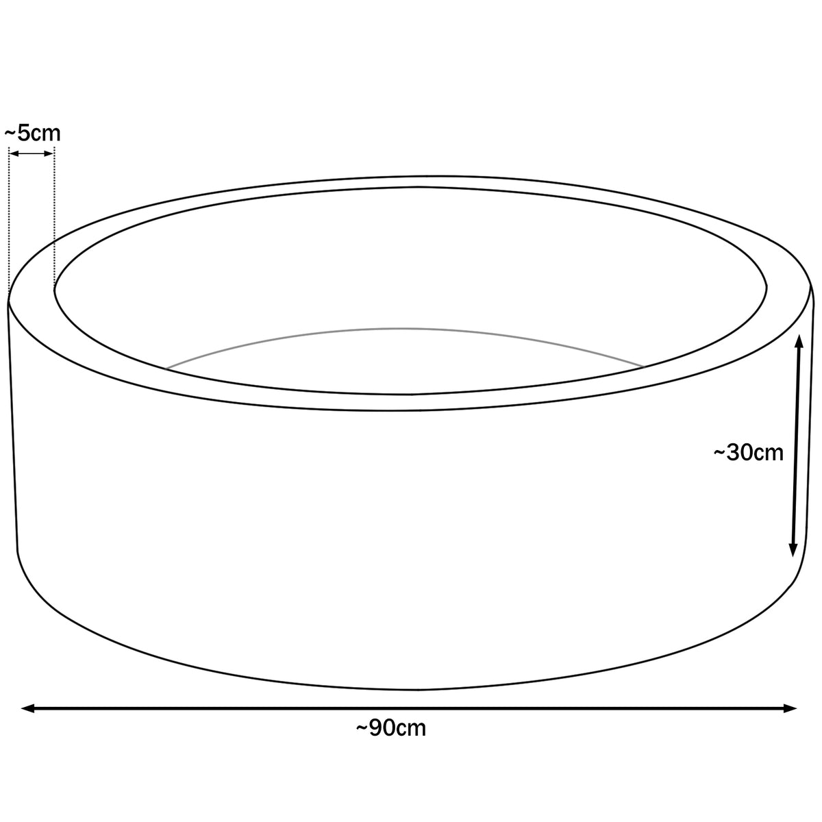 Corduroy Ball Pit without Balls, 90cm