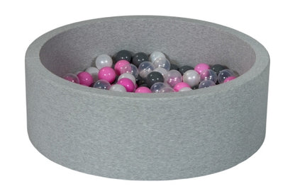 Velinda Soft Jersey Ball Pit with 150 Balls - Baby & Kids Play Gift - 90cm