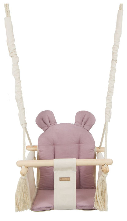 Velinda Kids Swing - Soft Cotton Seat - Indoor/Outdoor - Handmade