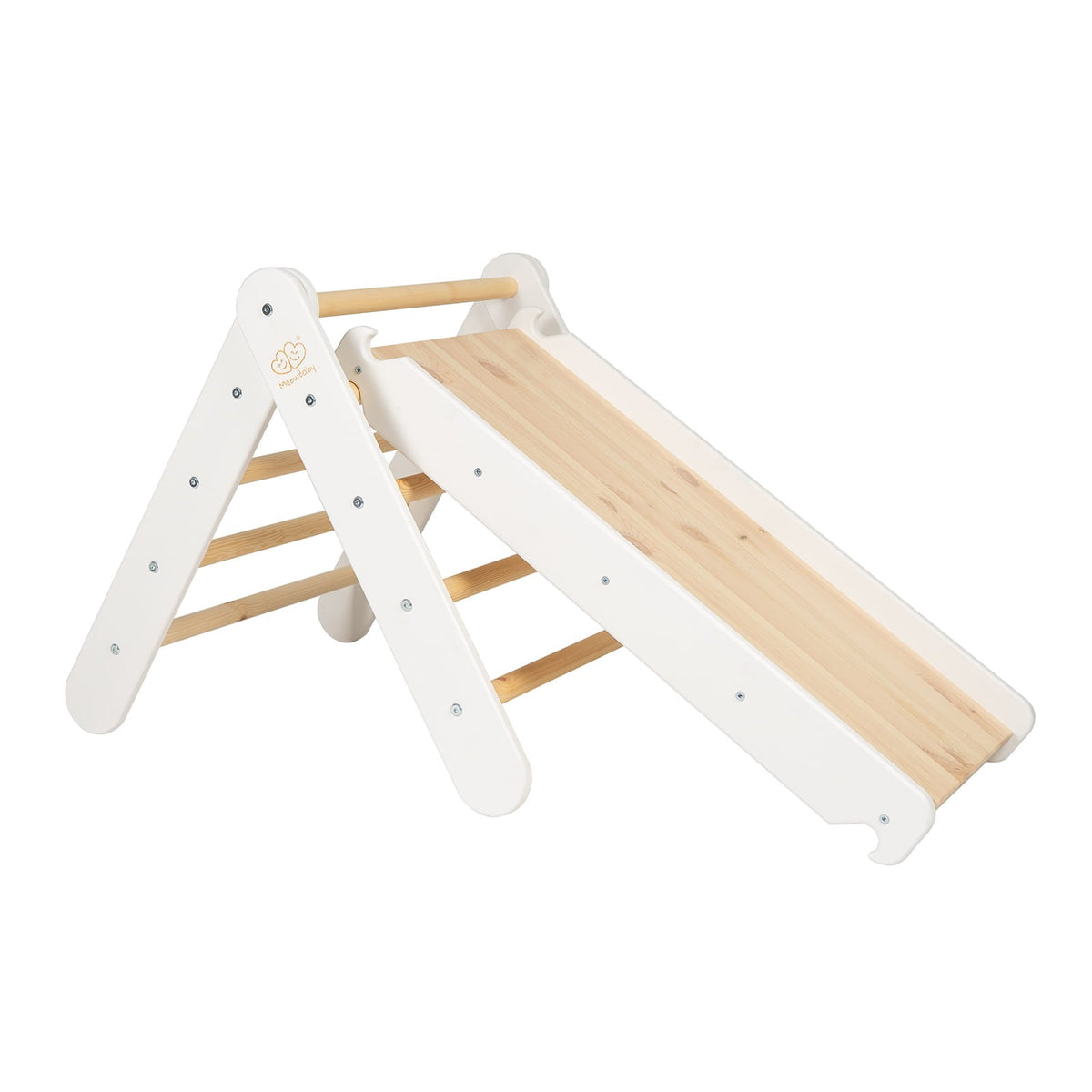 Slide-Climbing Wall 2in1, Wooden, White