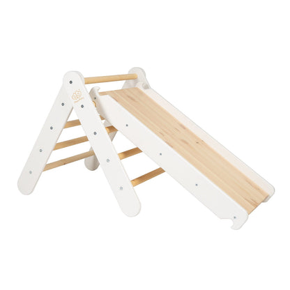 Slide-Climbing Wall 2in1, Wooden, White