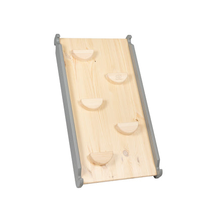 Slide-Climbing Wall 2in1, Wooden, Grey