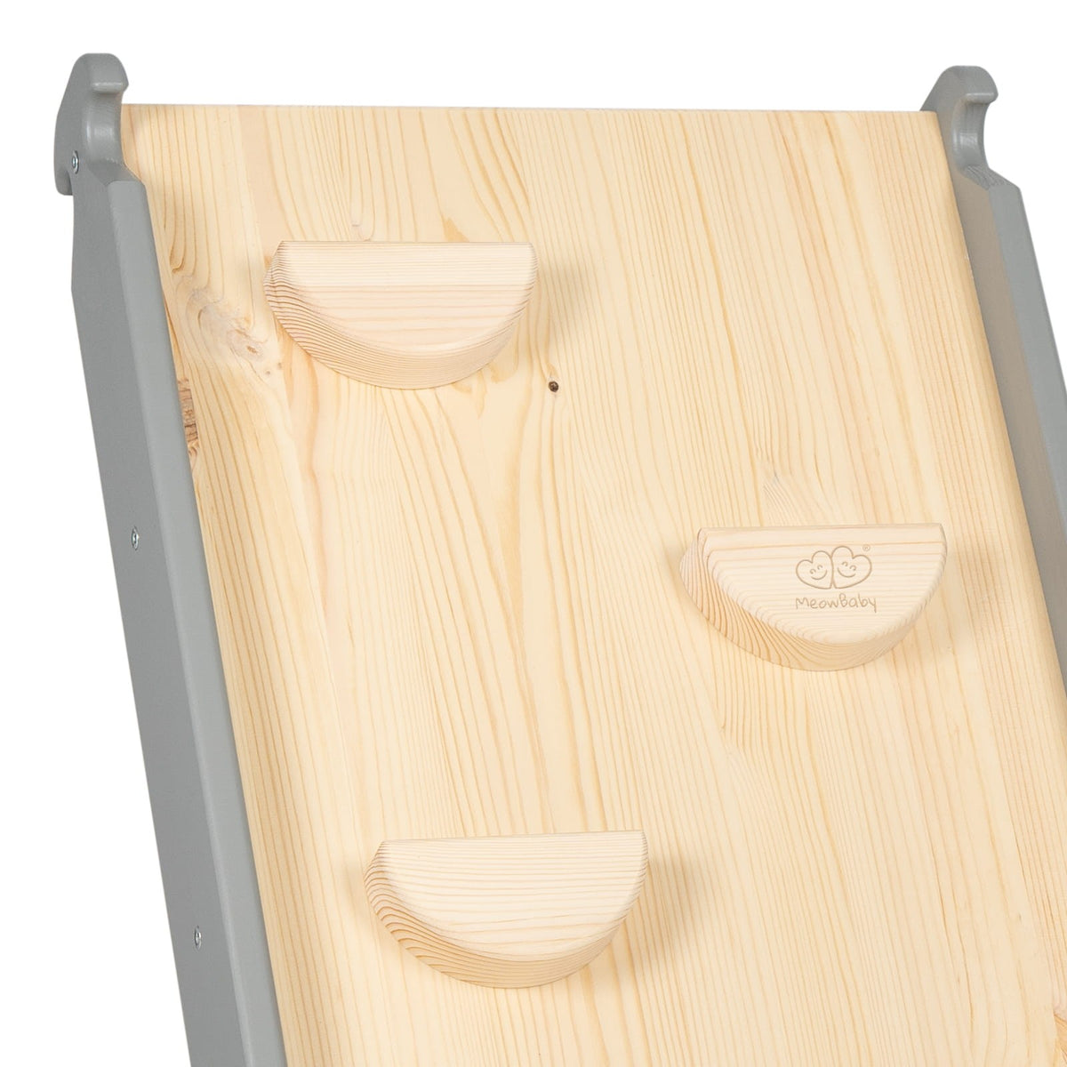 Slide-Climbing Wall 2in1, Wooden, Grey